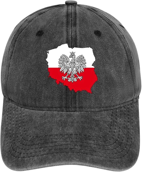 Gorra de béisbol ajustable con bandera polaca y águilas, de mezclilla, estilo padre, camionero, para golf y deportes