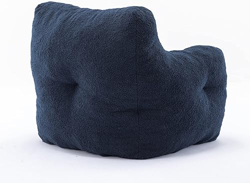 Miniatura 6 de kevinplus Sillón puf con acento individual, esponjoso, moderno, de espuma suave y copetuda, silla de ocio de espuma de alta resistencia para sala de