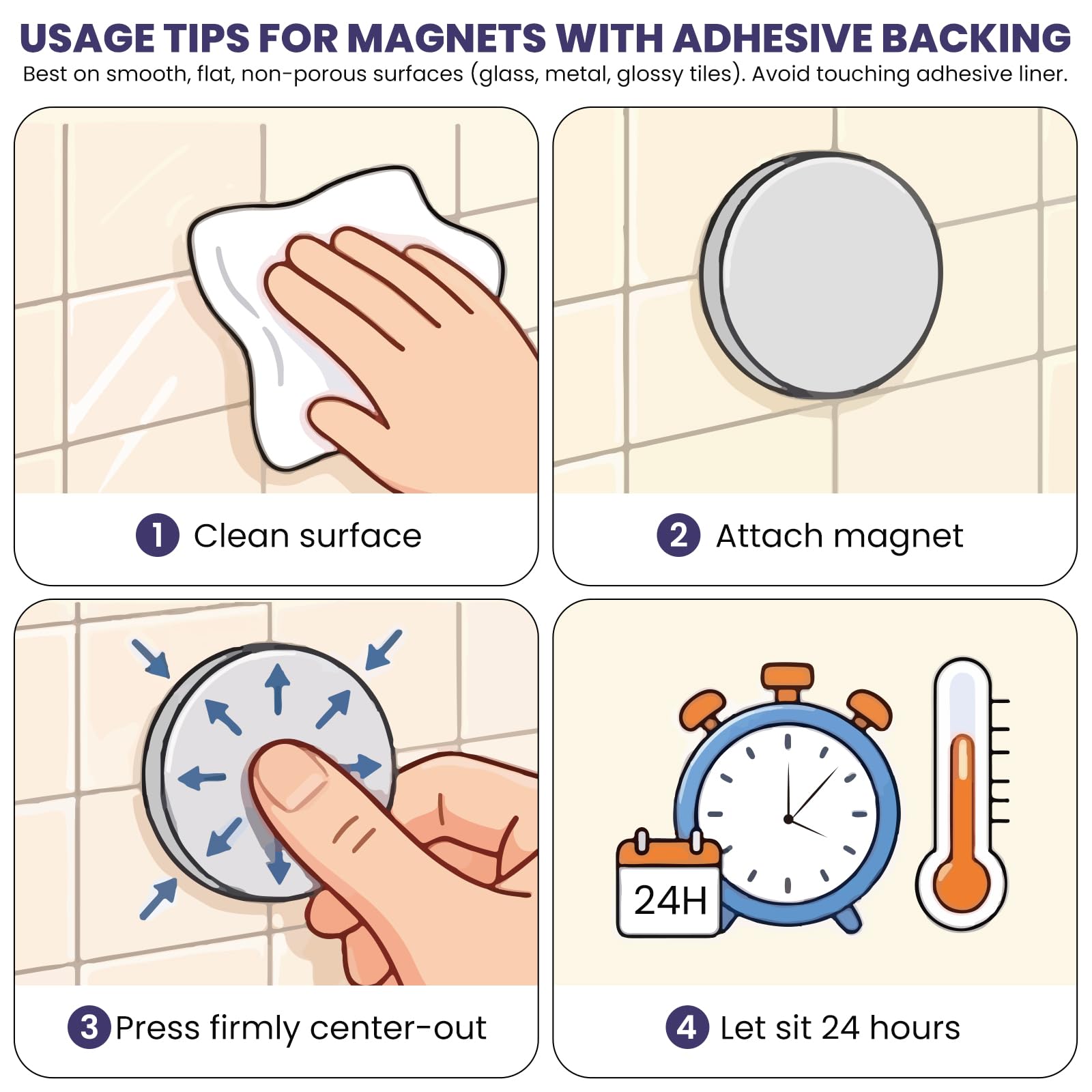 E BAVITE 12 Pack Strong Magnets with Adhesive Backing Powerful — Amazon image 8