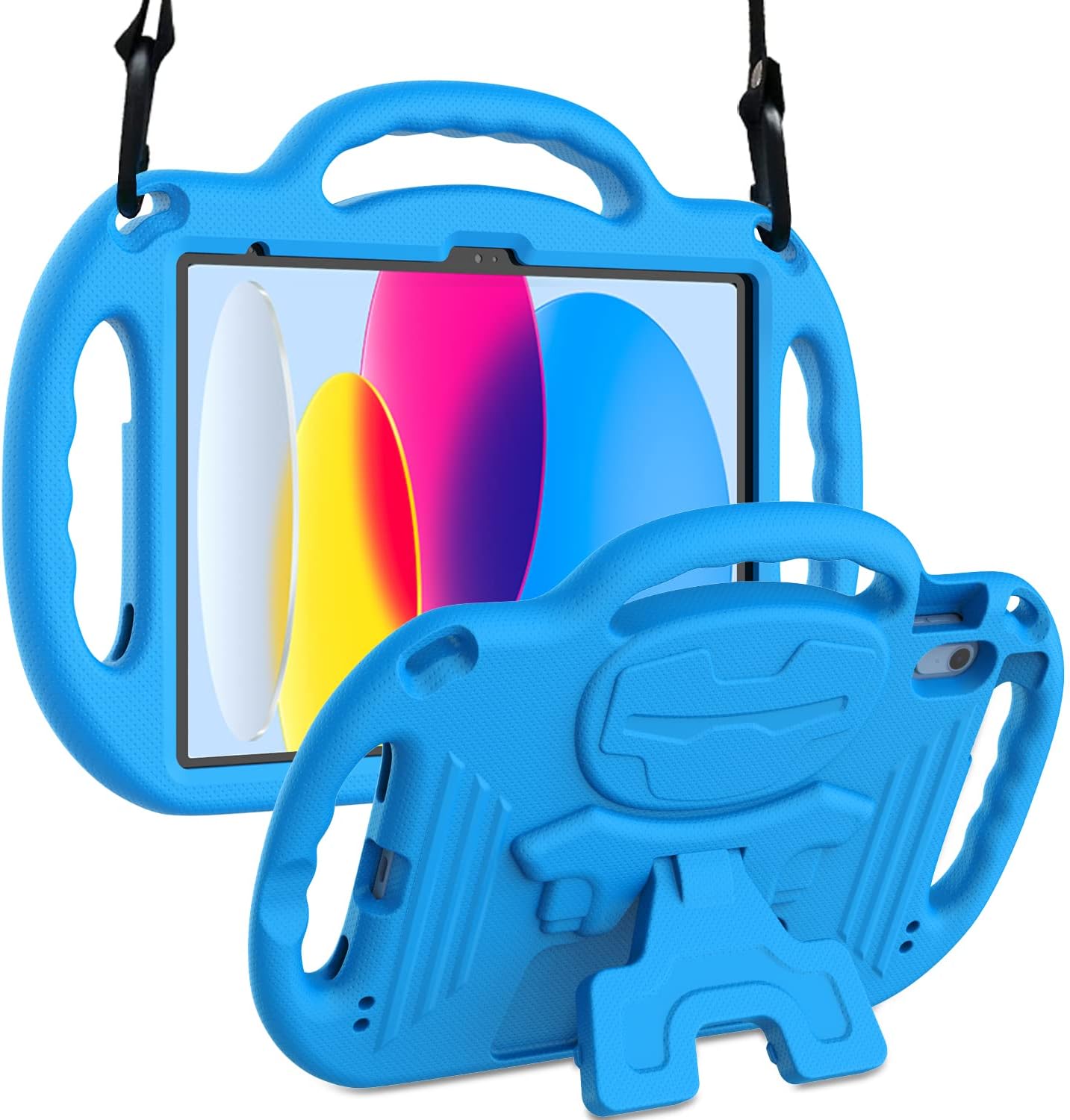 SUPNICE iPad 10th Generation Kids Case, iPad 10.9 Case, [Shoulder Strap