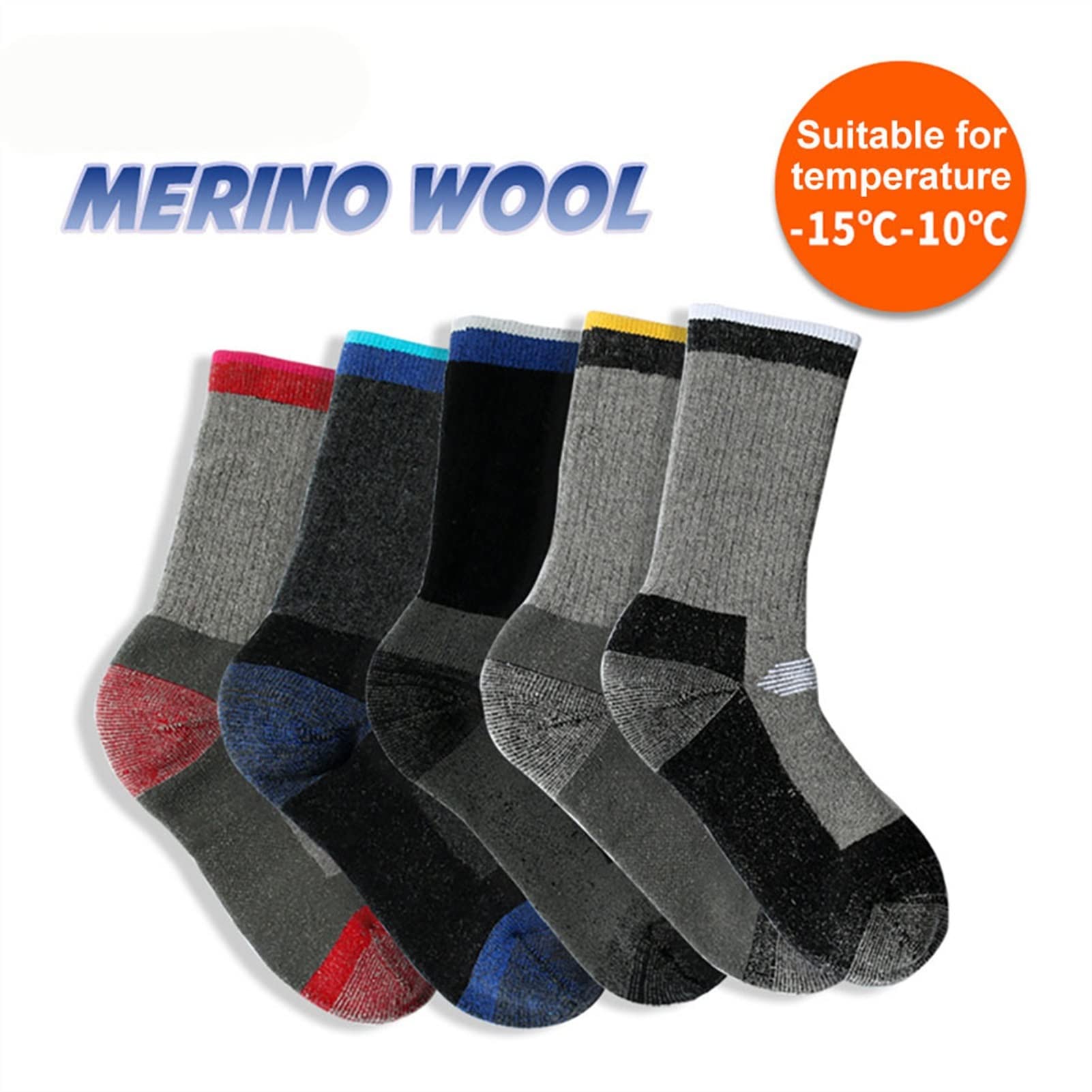 Invierno Mantener cálido Ski Cycling Socks Men Mujer Wool Thermal Soft Thermosocks Espesar Deportes al Aire Libre Calcetines de Snowboard Calcetines