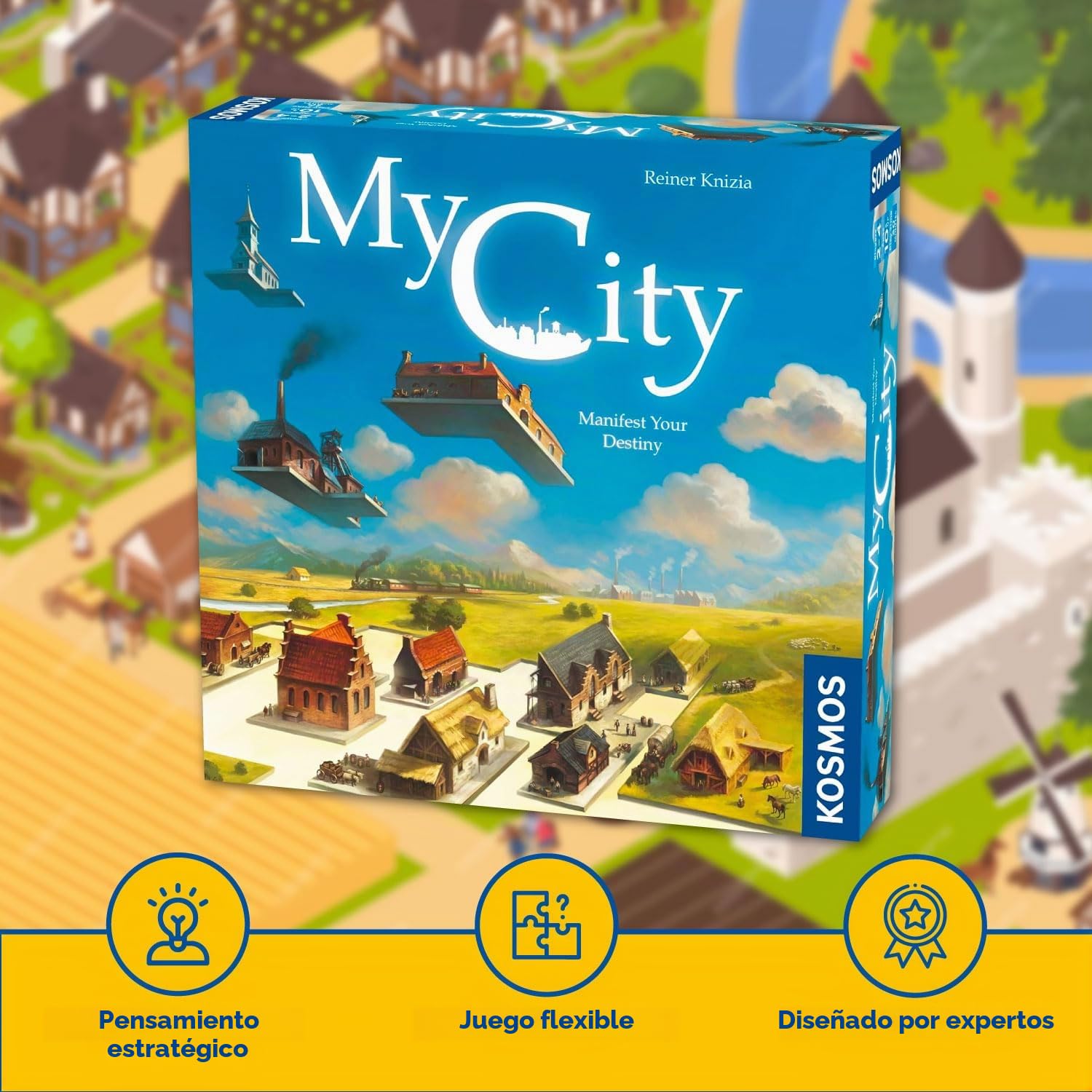 Thames & Kosmos My City Board Game - Juego de Mesa Estratégico de Ciudad para 4 Jugadores +14 Años