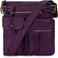 Vista 13 de Montana West Crossbody Bag for Women Multi Pocket Shoulder Medium Travel Purses Ultra Soft Washed Leather