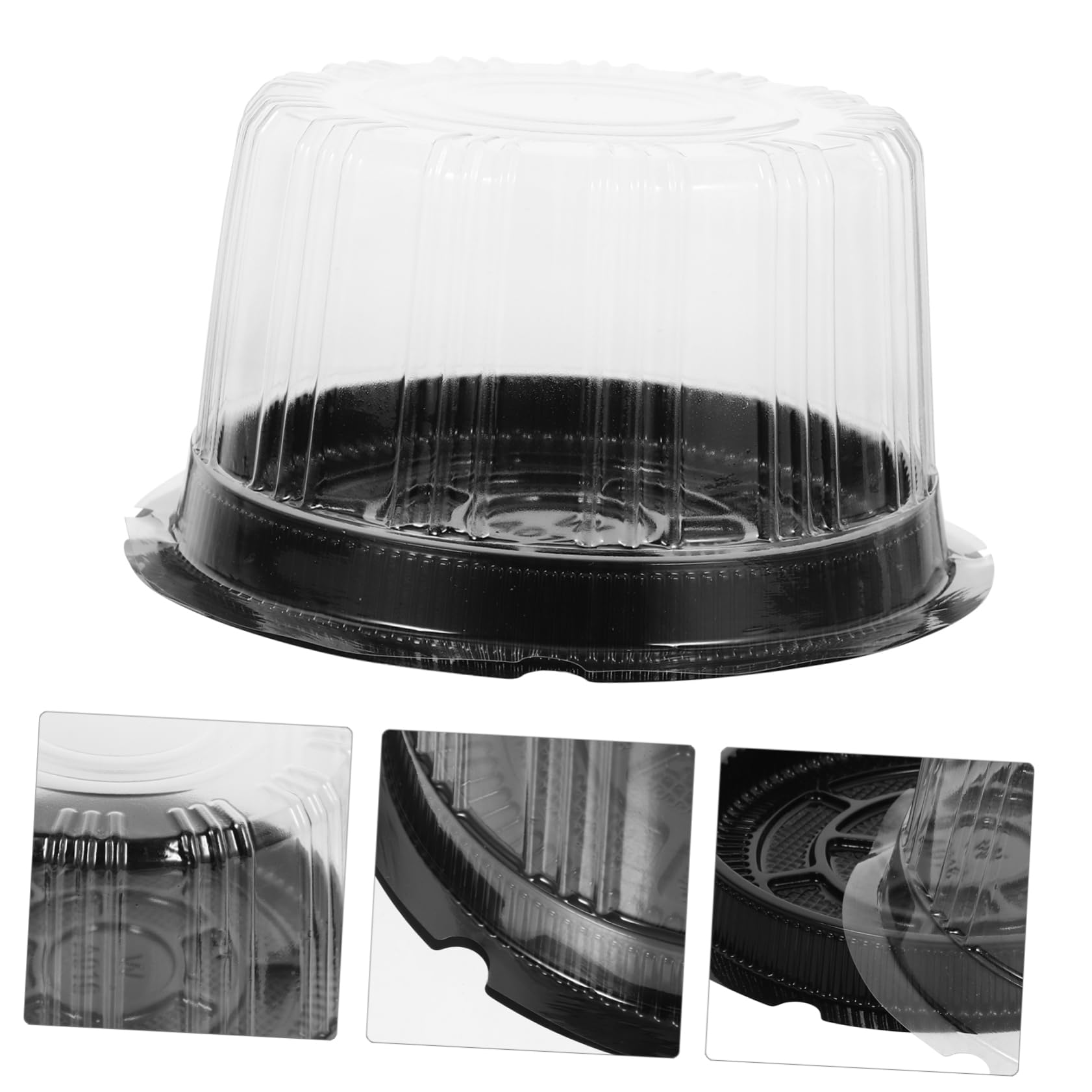 STOBAZA 10Pcs Clear Round Cake Box Cake Carrier for Bakery Display for Birthday Parties Weddings and Transporting Cakes Easy Assembly and Lightweight Design