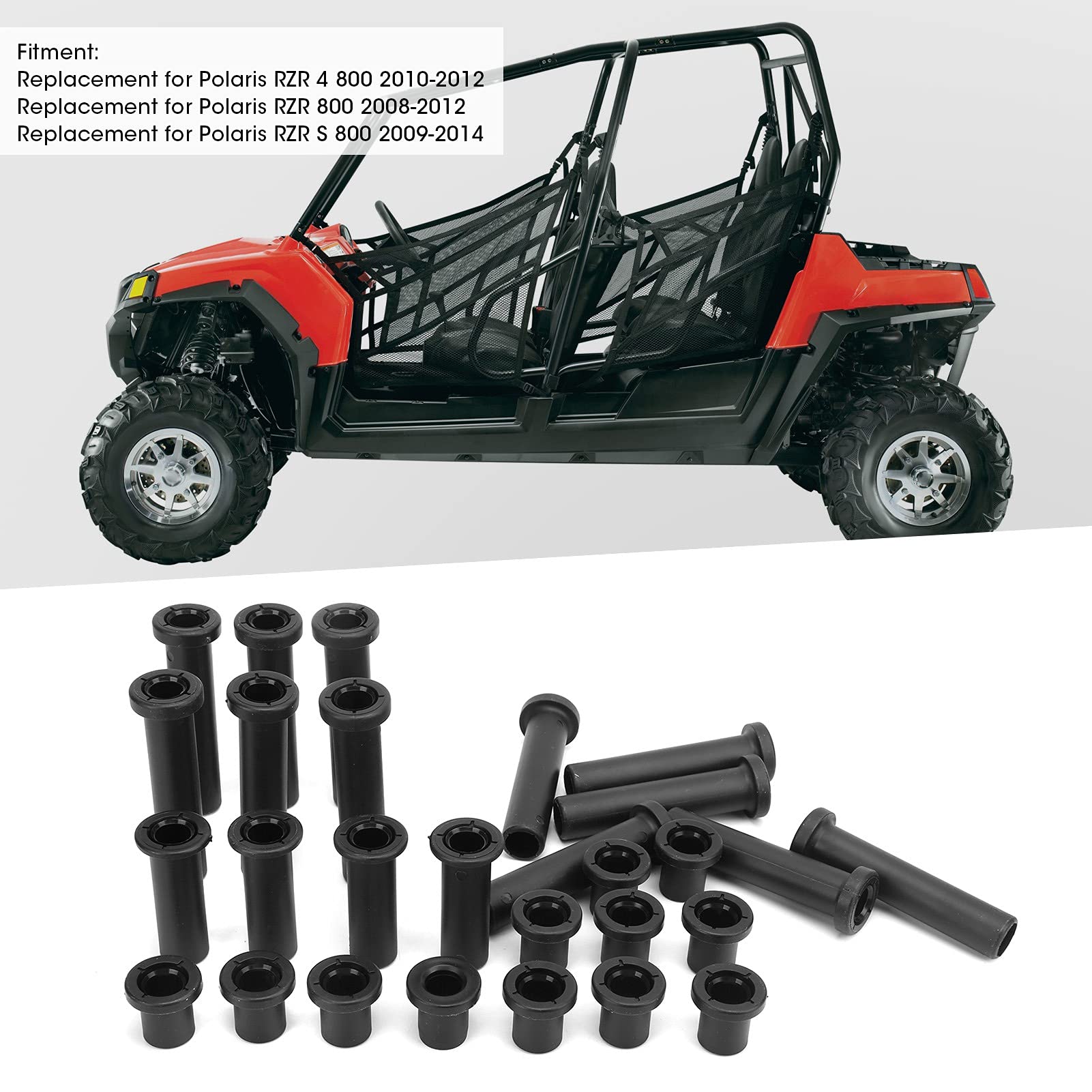 Akozon 28 Szt. Przednie Tylne Tylne Tuleje Ramienia A 5439874 Zestaw Tulei Ramienia A/Wahacza Dla RZR 800 RZR S 800