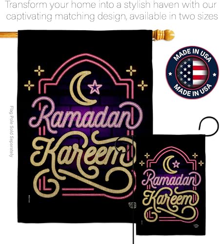 Miniatura 4 de Lightful Ramadan Kareem - Bandera de arpillera para jardín, juego de colgar en la pared, religiosos, musulmanes, iftars, oraciones cristianas, mes