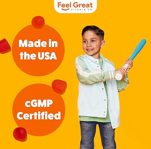 Vista 9 de Feel Great Vitamin Co - Gomitas de vitamina D para niños (suministro de 3 meses) Vitamina D3 para niños (1000 UI) Deliciosas gomitas