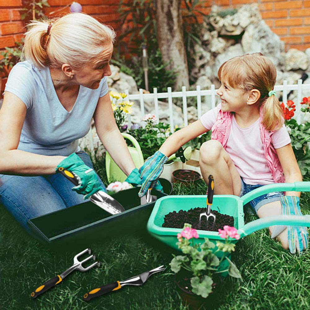 Juego de Herramientas de jardín de 5 Piezas Herramientas de jardinería, Jardín Césped Tierras de Cultivo Trasplante Jardinería Bonsai ToolSuitable para Amantes del jardín
