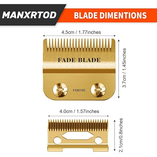 Miniatura 10 de FX8010B - Cuchilla de repuesto para modelos BaBylissPRO FX870, FX890, FX825, FX673, cuchilla de repuesto de grafito compatible con cuchillas