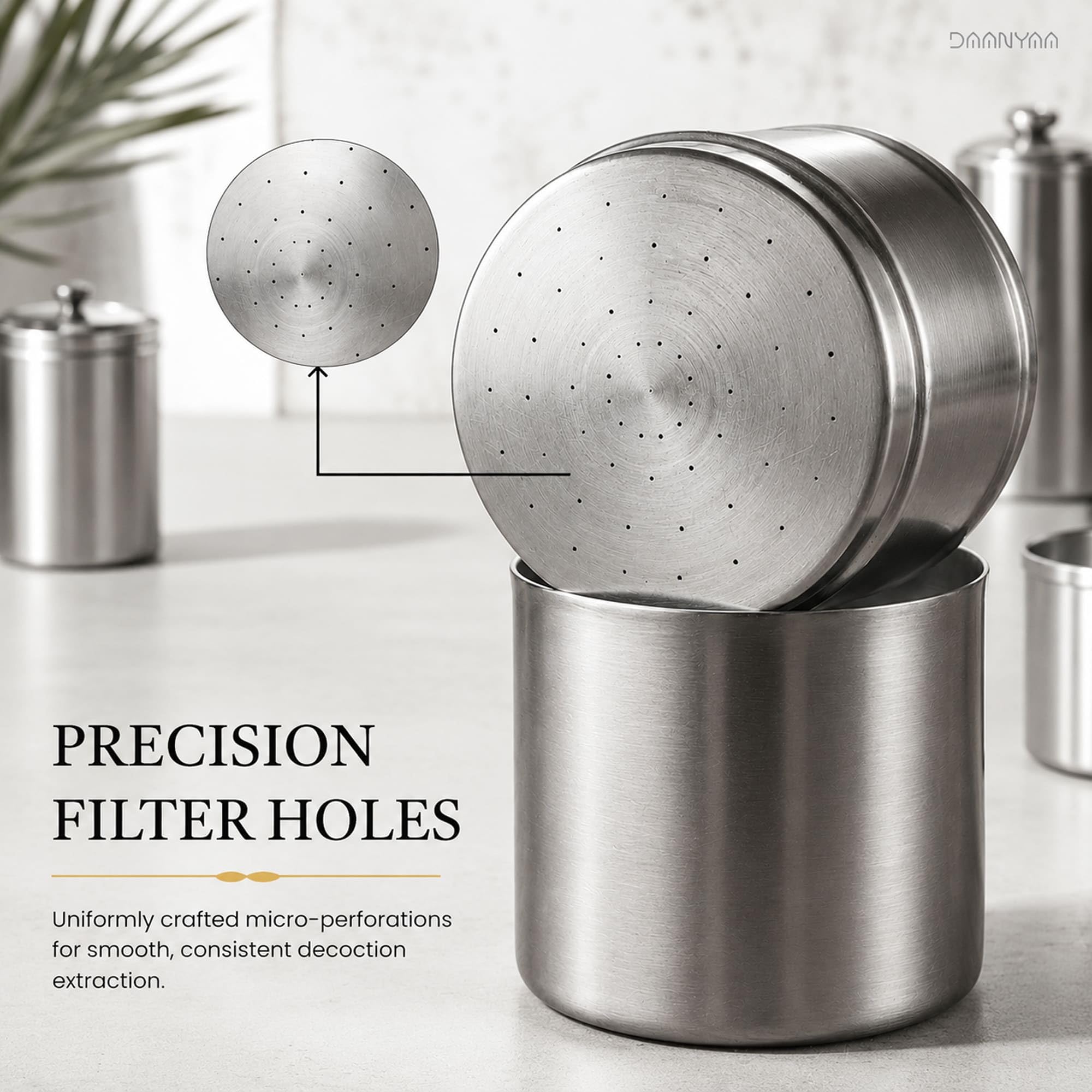 Premium Stainless Steel Coffee Filter - South Indian Brewing -5 Premium Stainless Steel Coffee Filter - South Indian Brewing -5