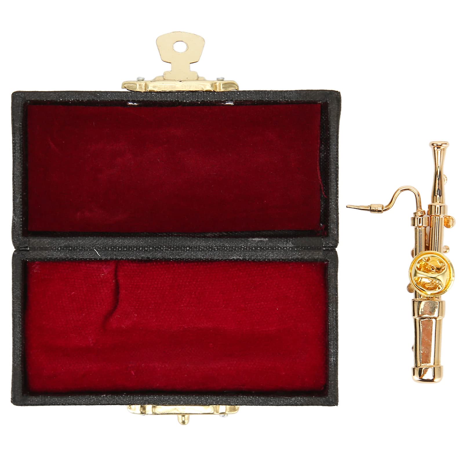 Fagot Broche Decoración Miniatura Fagot Broche Mini Fagot Modelo Musical Pin Broche para Mujeres Niñas Fiesta Favores con Caja