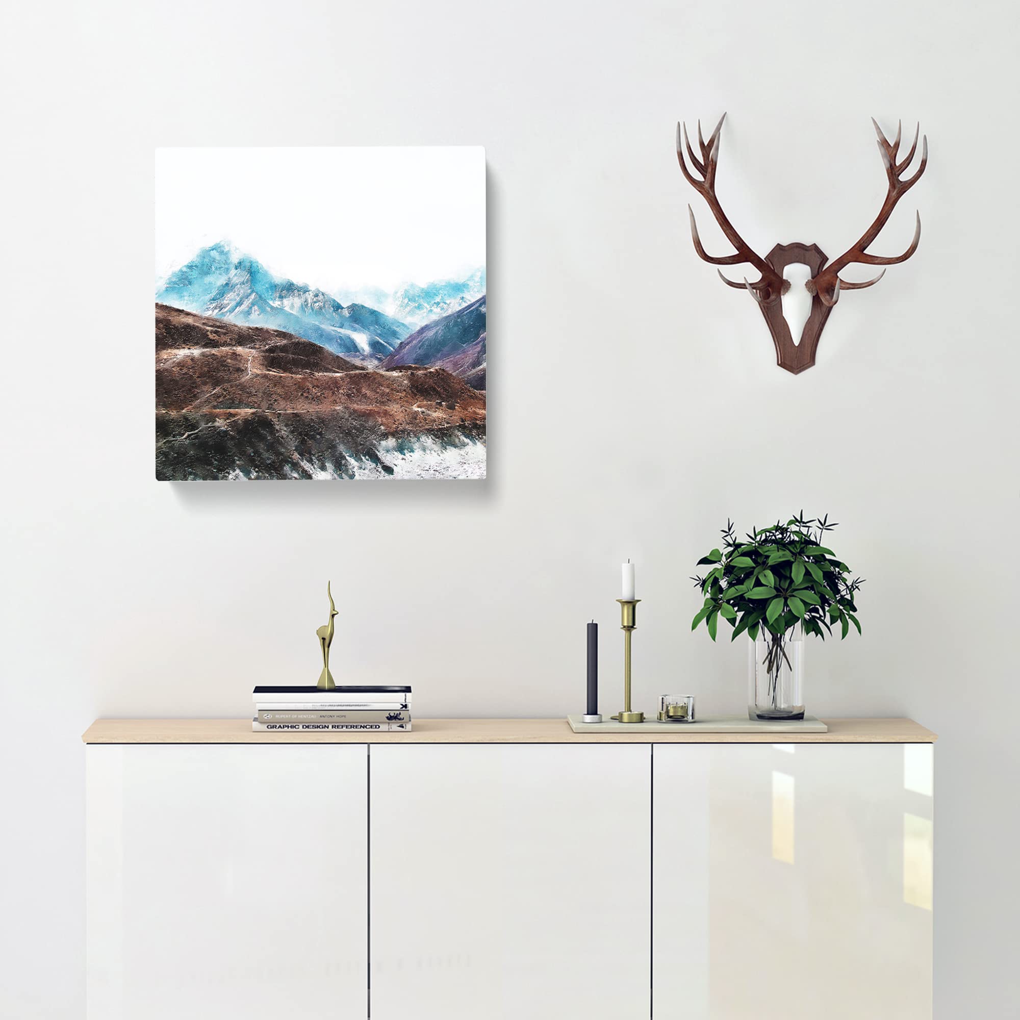 Mount Everest in the Himalayas Canvas Print, Mixed, 35L x 35W cm - Image 2