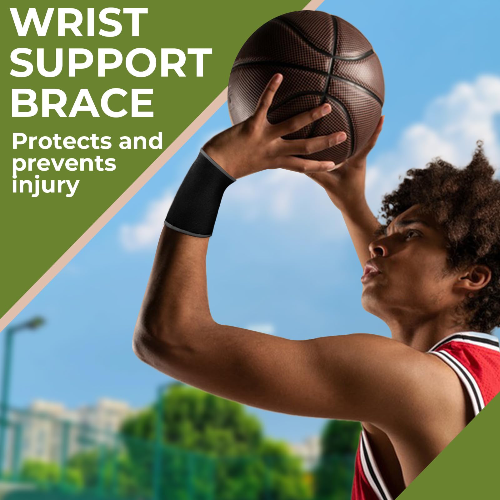 AOLIKES 1PCS Wrist Band Support Elastic Breathable Knitted Fabric - View #11