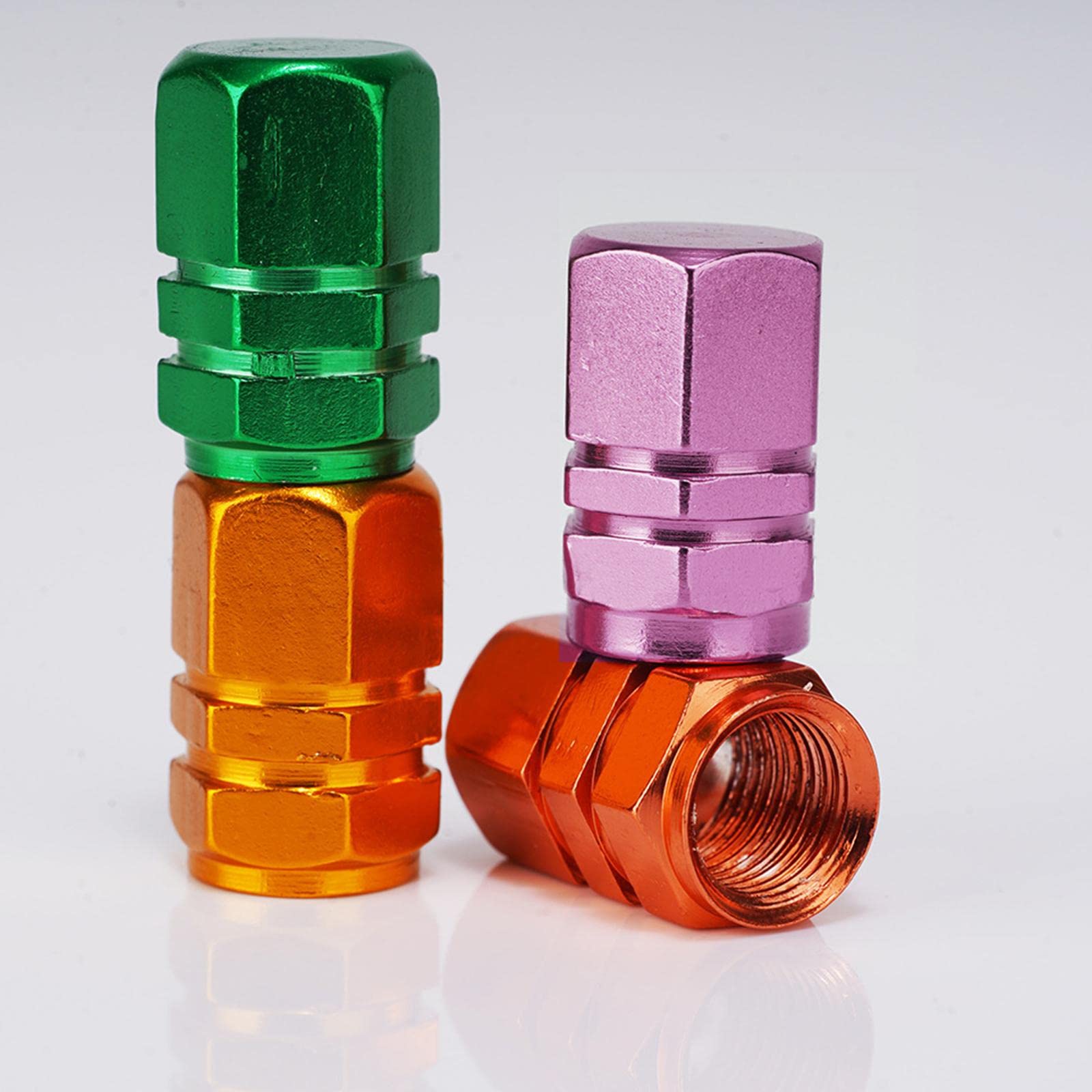 Tire Valve Stem Caps Heavy-duty Tire Valve Caps Dust Proof Airtight Air Caps Cover Aluminum Alloy Wheel Caps — view 6