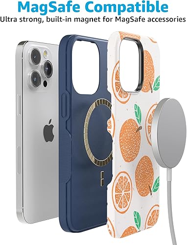 Vista 386 de Casely Funda para iPhone 15 Pro Max Jardín Secreto Flores mixtas Funda atrevida Compatible con MagSafe y botón de acción Secret Garden