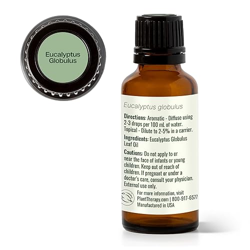 Miniatura 8 de Plant Therapy Aceite esencial Eucalyptus Globulus de 1.0 fl oz (1 oz) para difusor, piel, cabello, aromaterapia bricolaje y respiración clara, 100%