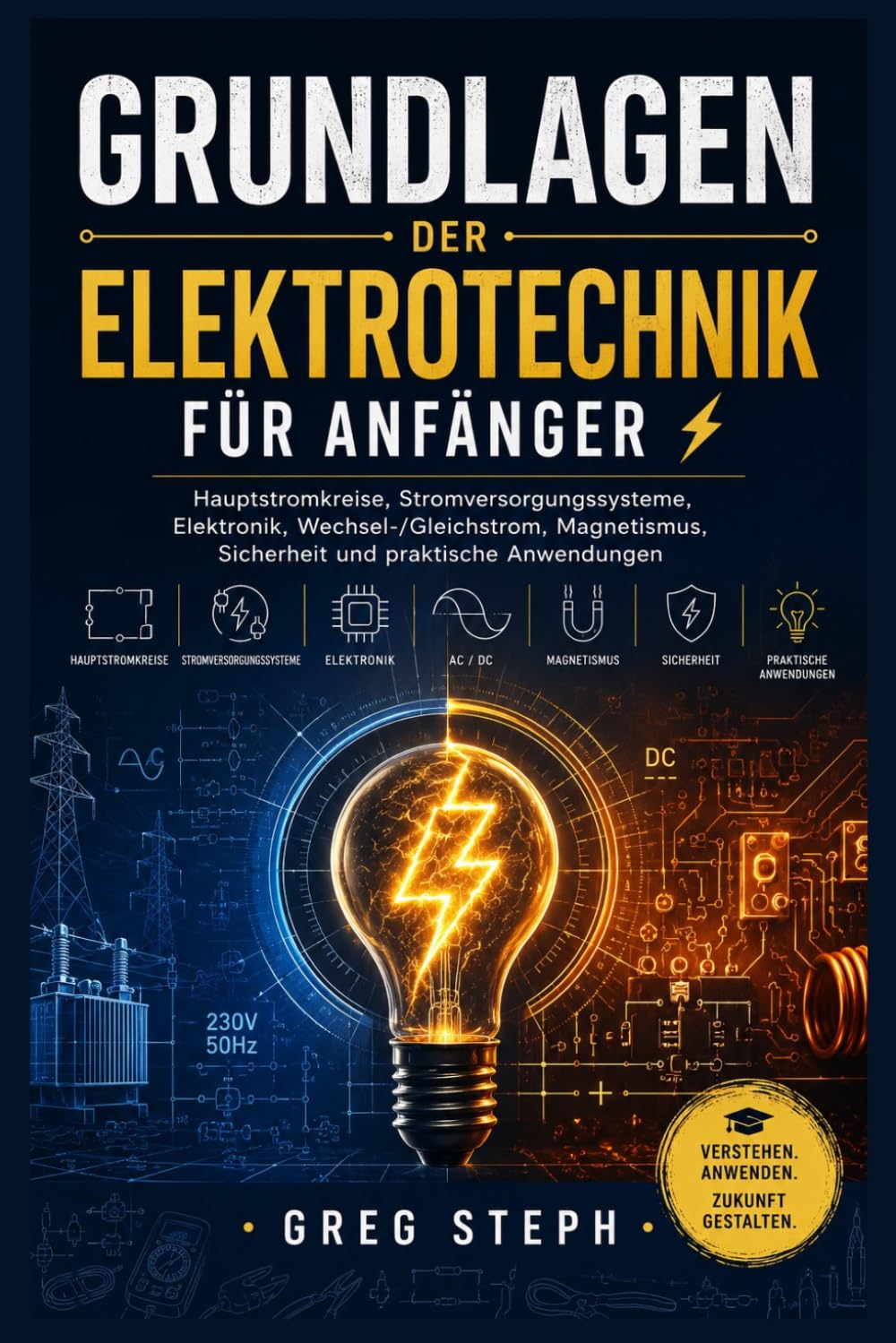 Grundlagen der Elektrotechnik für Anfänger: Hauptstromkreise, Stromversorgungssysteme, Elektronik, Wechsel-/Gleichstrom, Magnetismus, Sicherheit und praktische Anwendungen