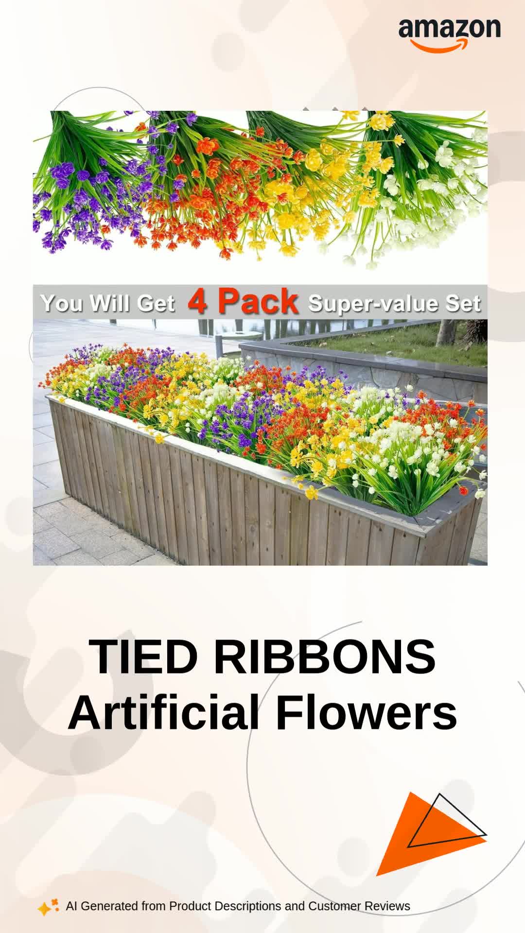 Live Ribbon Watch TIED RIBBONS Artificial Flowers on Amazon Live