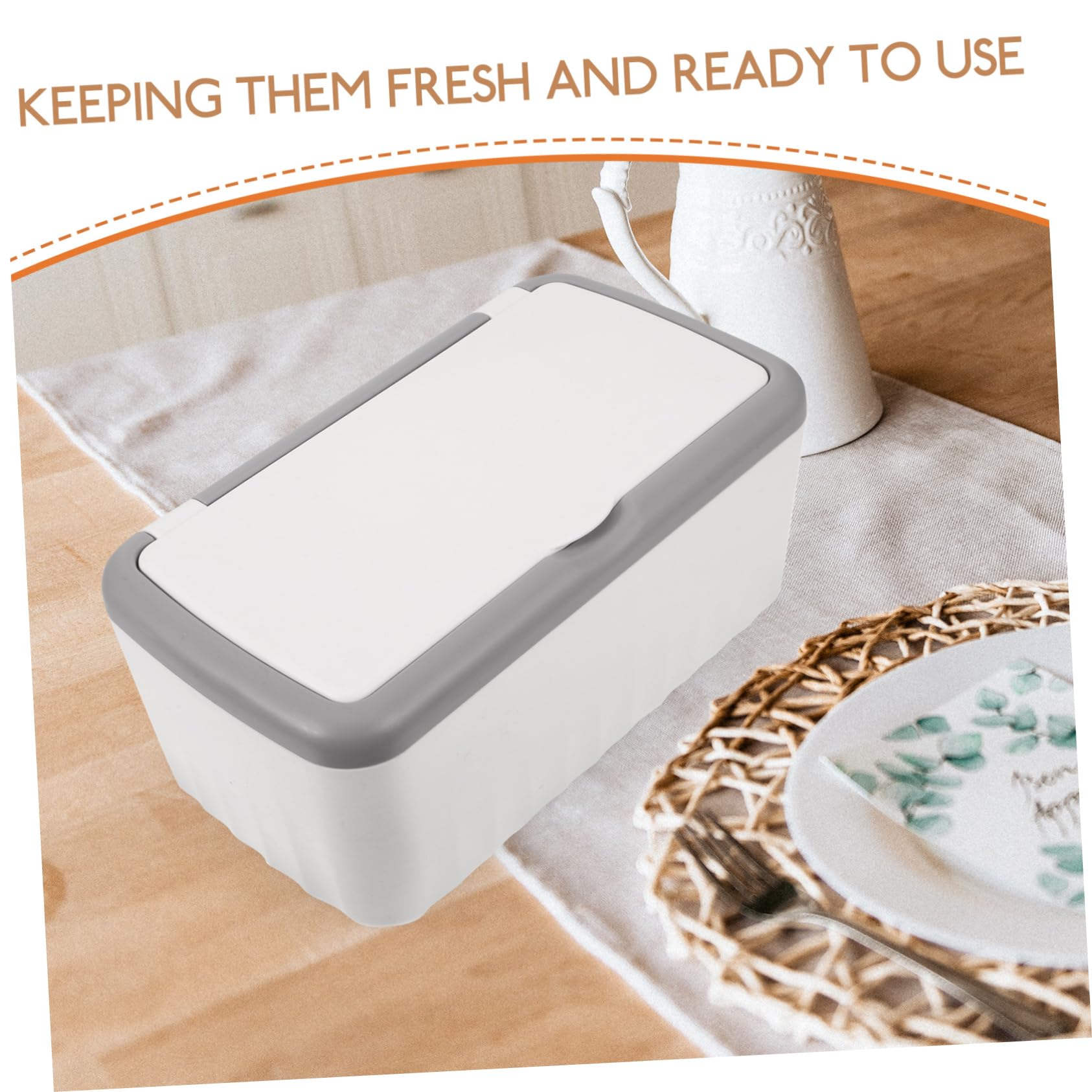 COSMEVIVI Box Wipes Dispenser Holder with Dustproof Lid Versatile Napkin Storage Box for Wipes Tissues and Household Items Convenient Access for Living Office Use
