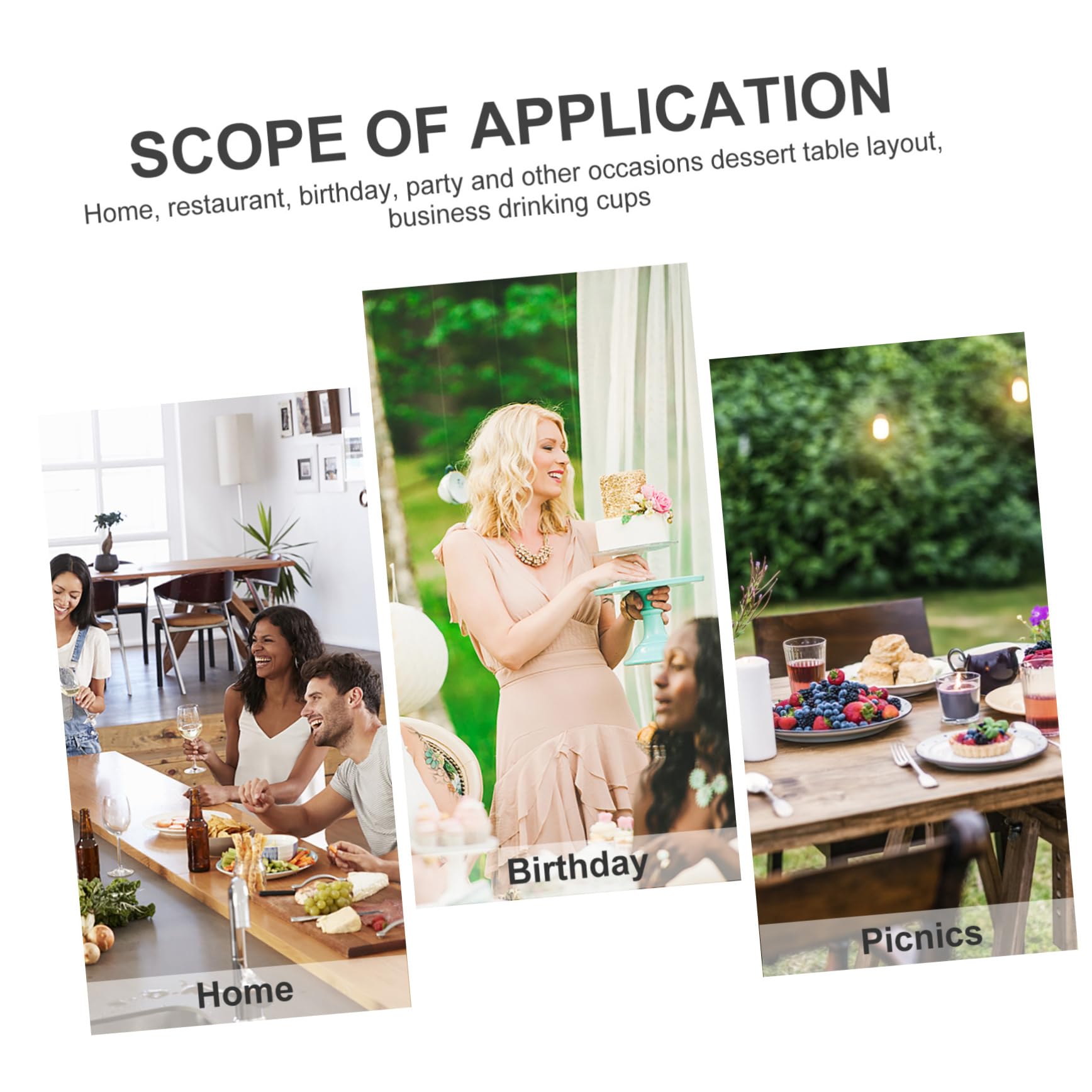 STOBAZA 500 Piece Cherry Themed Party Tableware Set Disposable Plates Cups Napkins for Fruit Pattern Decorations