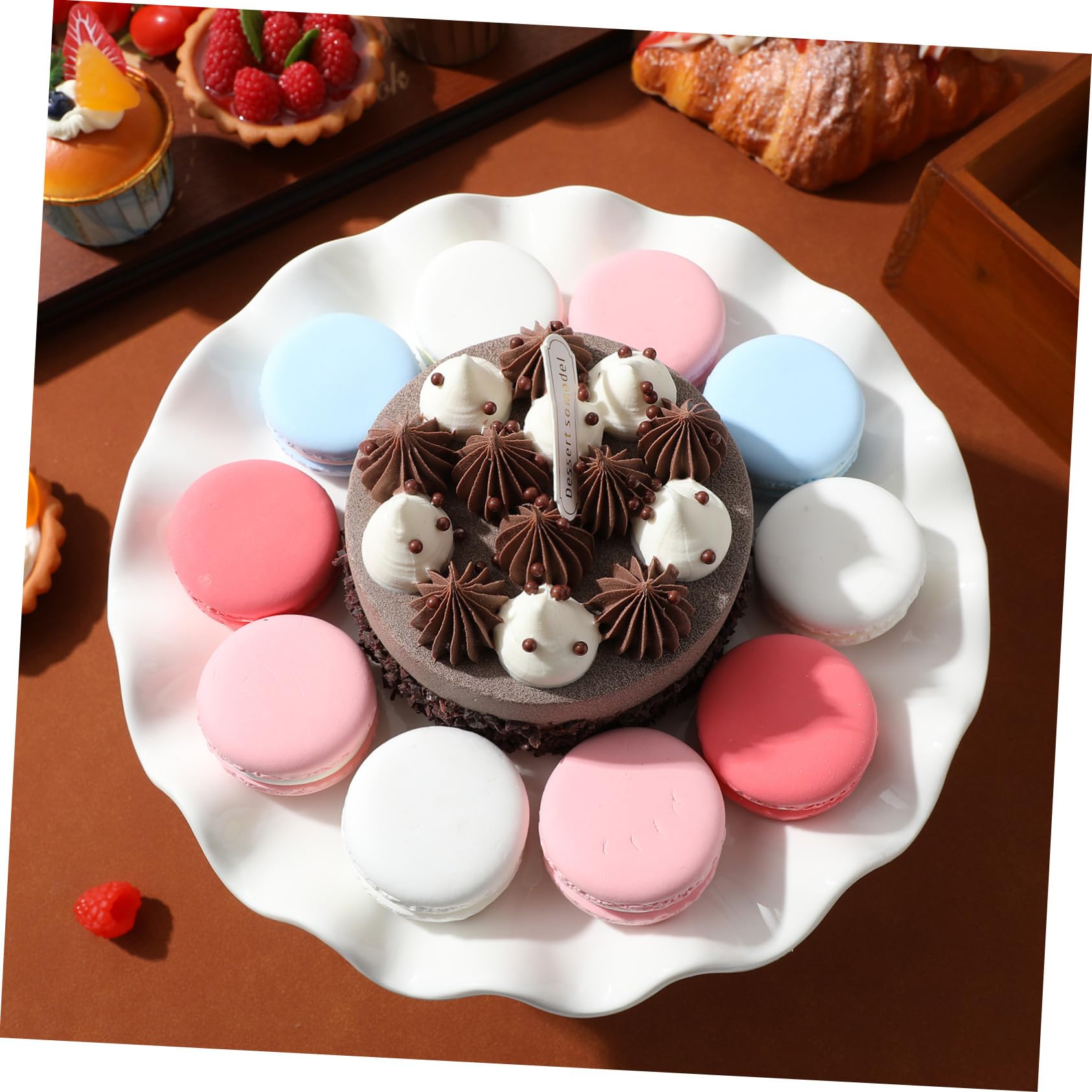 Angoily Présentoir à Gâteaux sur Pied Plateau de Présentation à Desserts Présentoirs à Pied pour Fêtes Assiette à Gâteau Céramique Support à Gâteaux