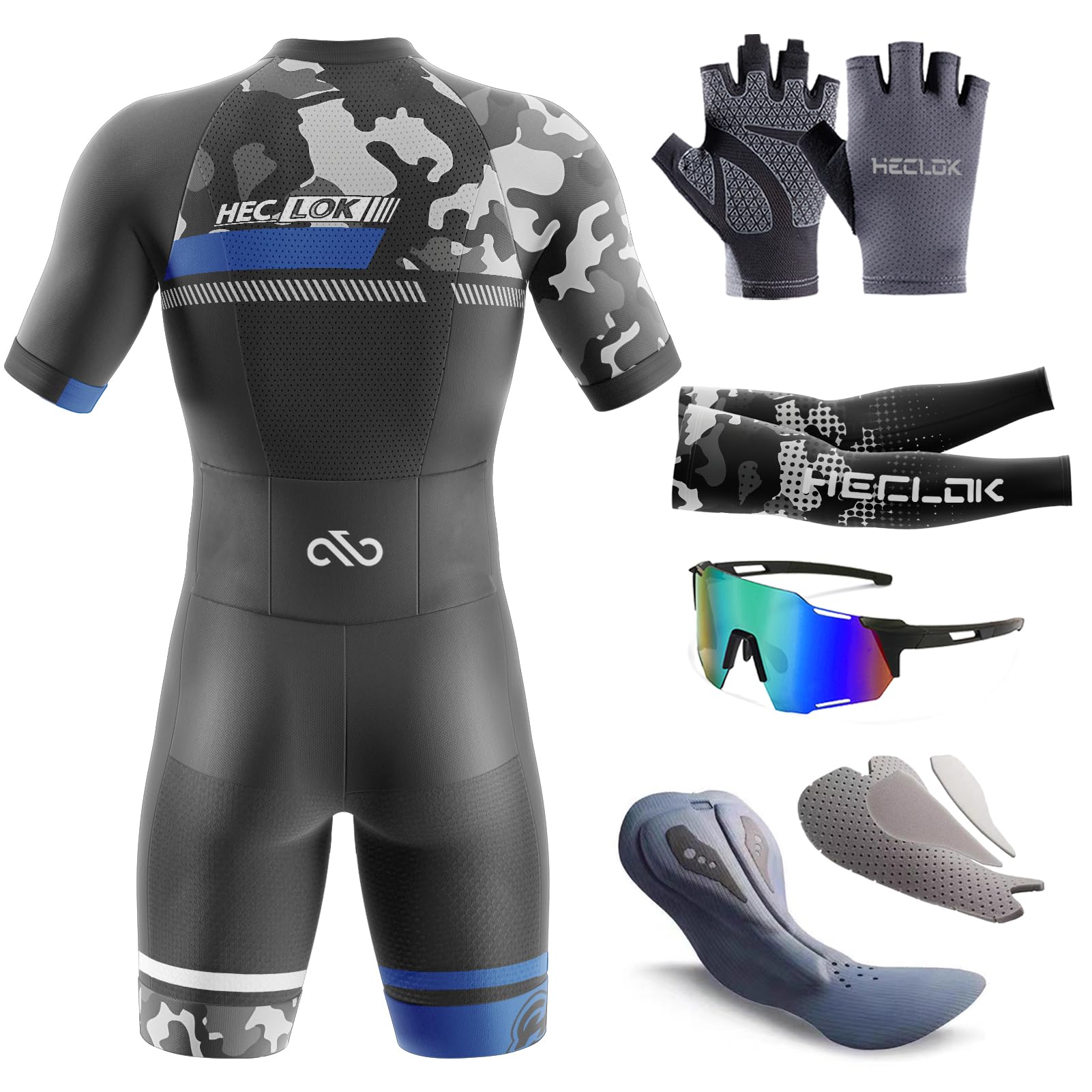 Traje de triatlón para Hombre,Traje de Ciclismo de Velocidad,Traje de natación para Bicicleta,MTB Mono Bueno para Correr,Andar en Bicicleta,Nadar