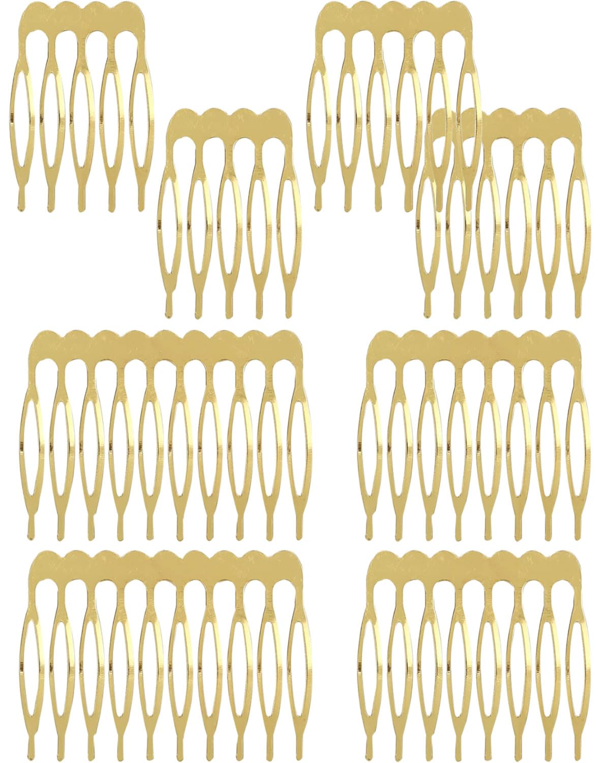 8pcs Peineta Para Velo De Novia 5, 6, 8, 10 Dientes Peine Lateral Para El Cabello Diy Metal Peine Del Pelo Dientes Nupciales Peine Alambre Metal Accesorios Para Tocado Para Niñas y Mujeres