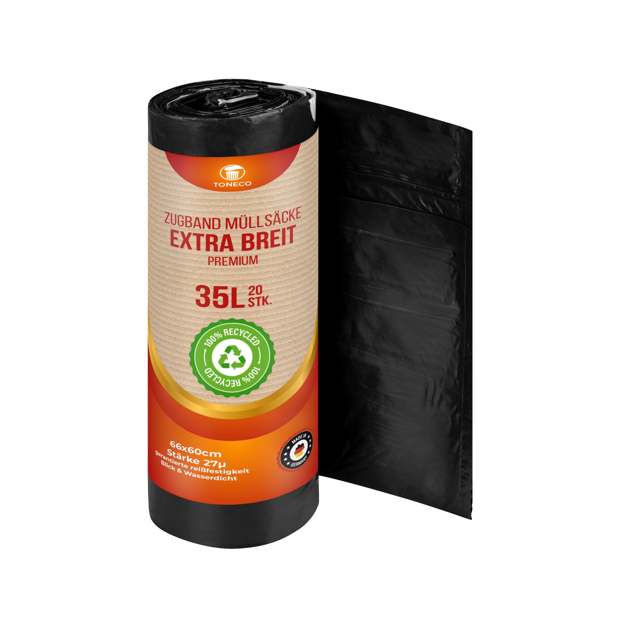 Lot De 280 Pely Sacs Poubelle écologiques Avec Extra Forte