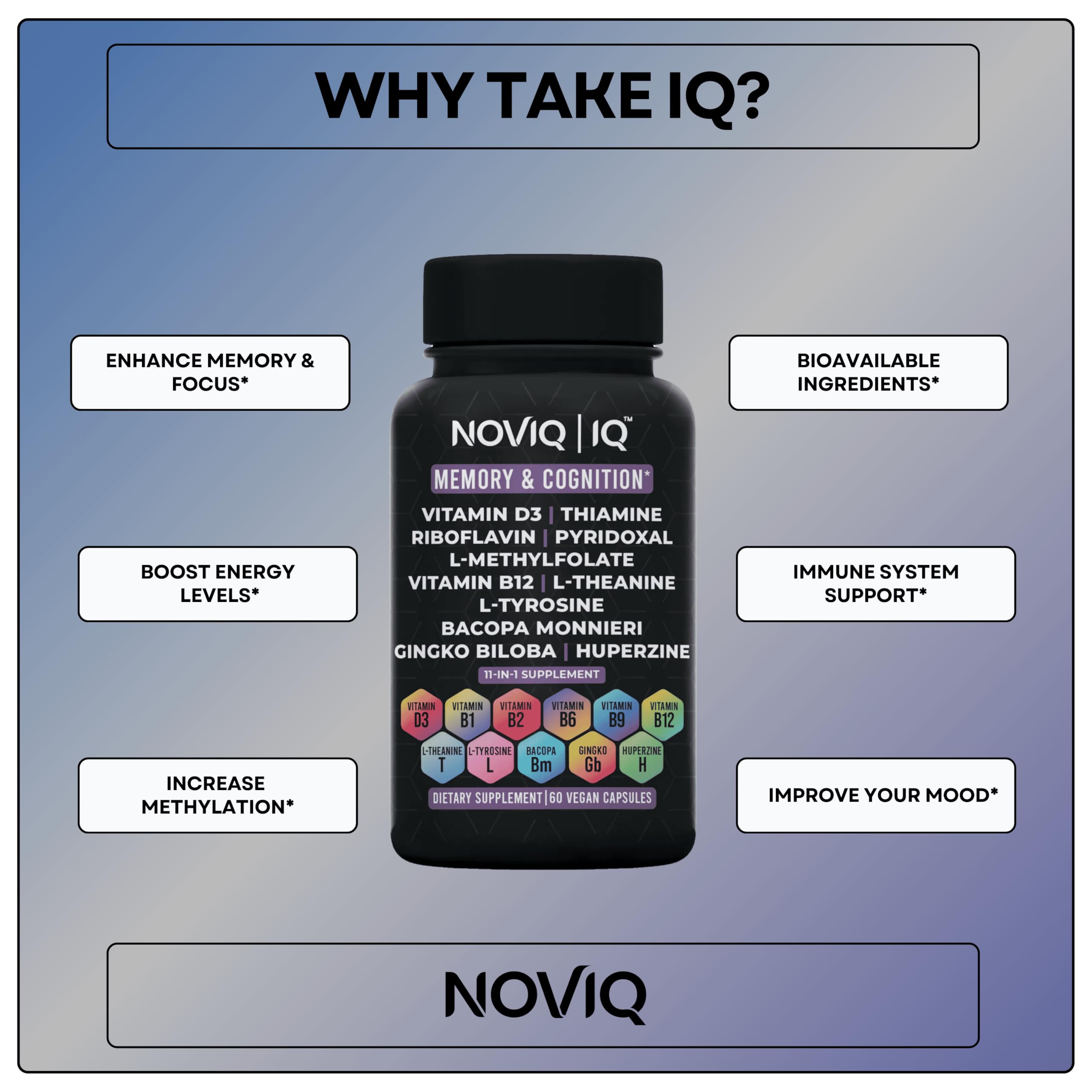 11-in-1 Nootropic Brain Supplement - Memory, Focus & Clarity - 60 Capsules — Amazon image 3