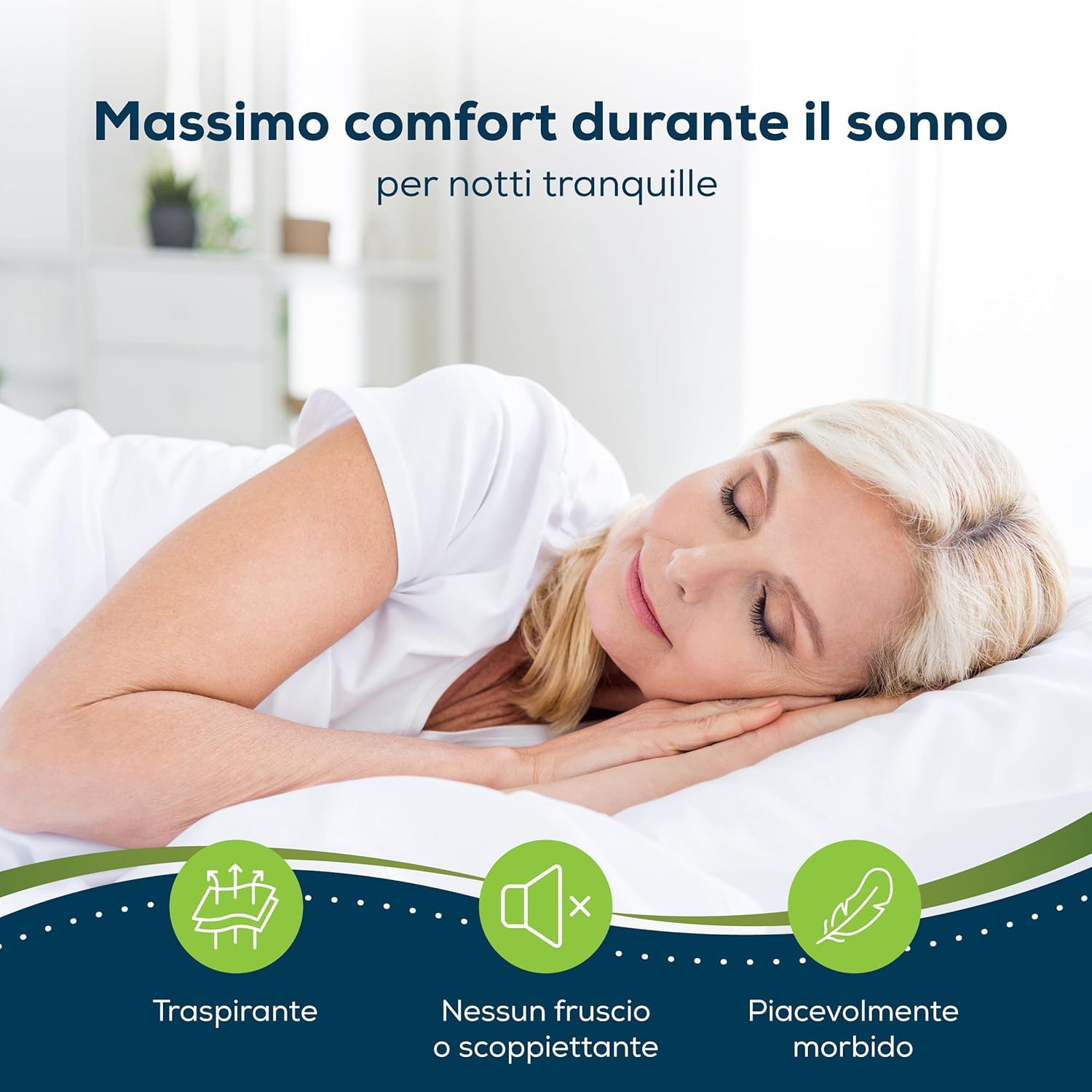 Sensalou Coprimaterasso impermeabile 50x90 cm letto per bambini – Culla e Lettino Neonato – Antiacaro e Lavabile a 95 °C – Morbido e silenzioso