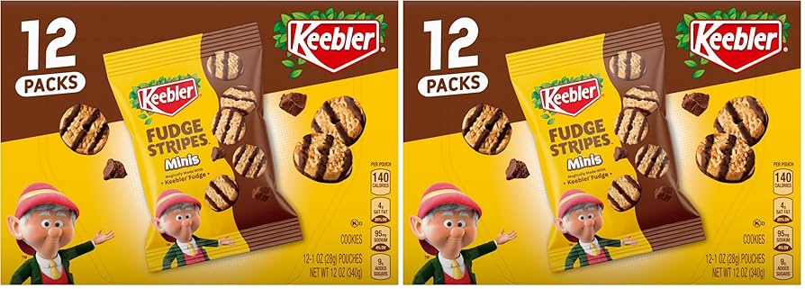 Amazon.com: Keebler On-The-Go Fudge Stripes Cookies, 12
