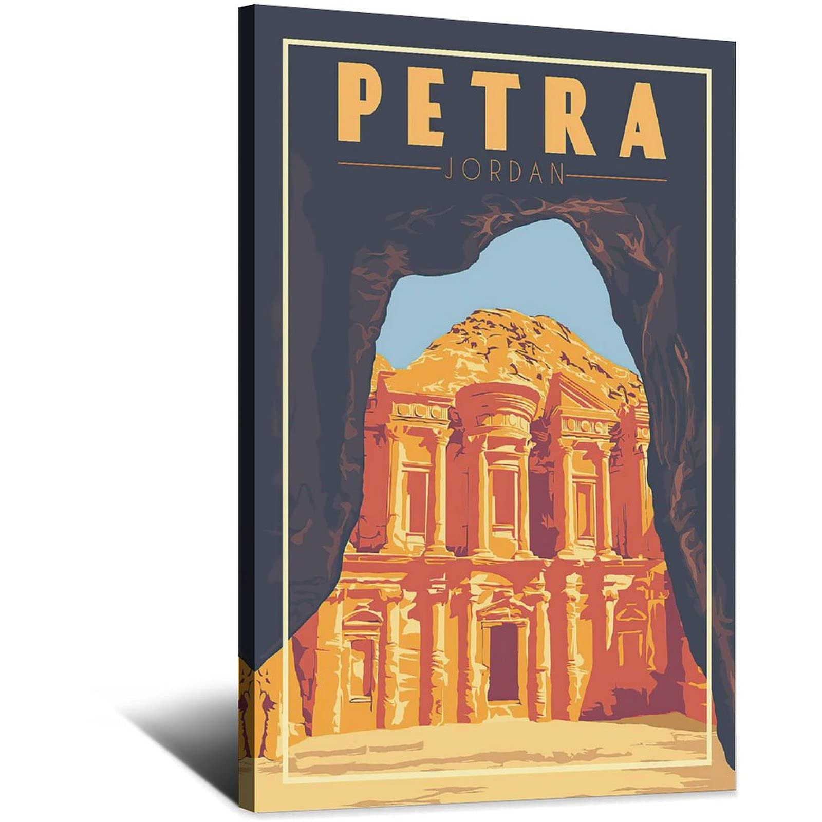 SDFSD Vintage Travel Poster Ancient Architecture Canvas Art Poster Picture Modern Office Family Bedroom Drawing Room Decorative Posters Gift Wall Decor Painting Posters 24x36inchs(60x90cm)