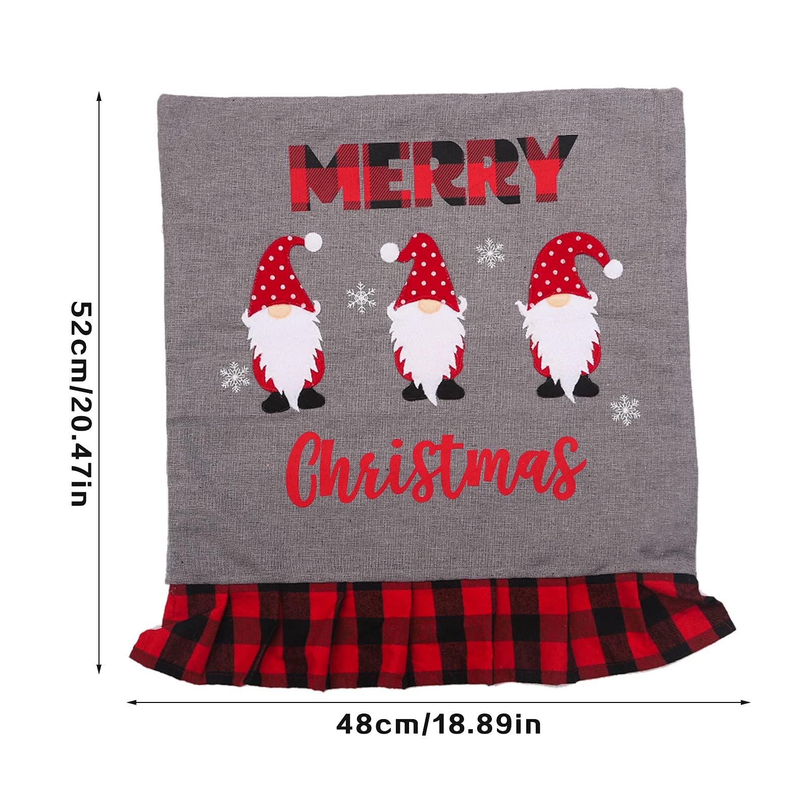 Juego de 3 fundas de silla de Navidad, para muñecas sin rostro, fundas para sillas de Navidad, para banquetes de Navidad, decoración de comedor o comedor