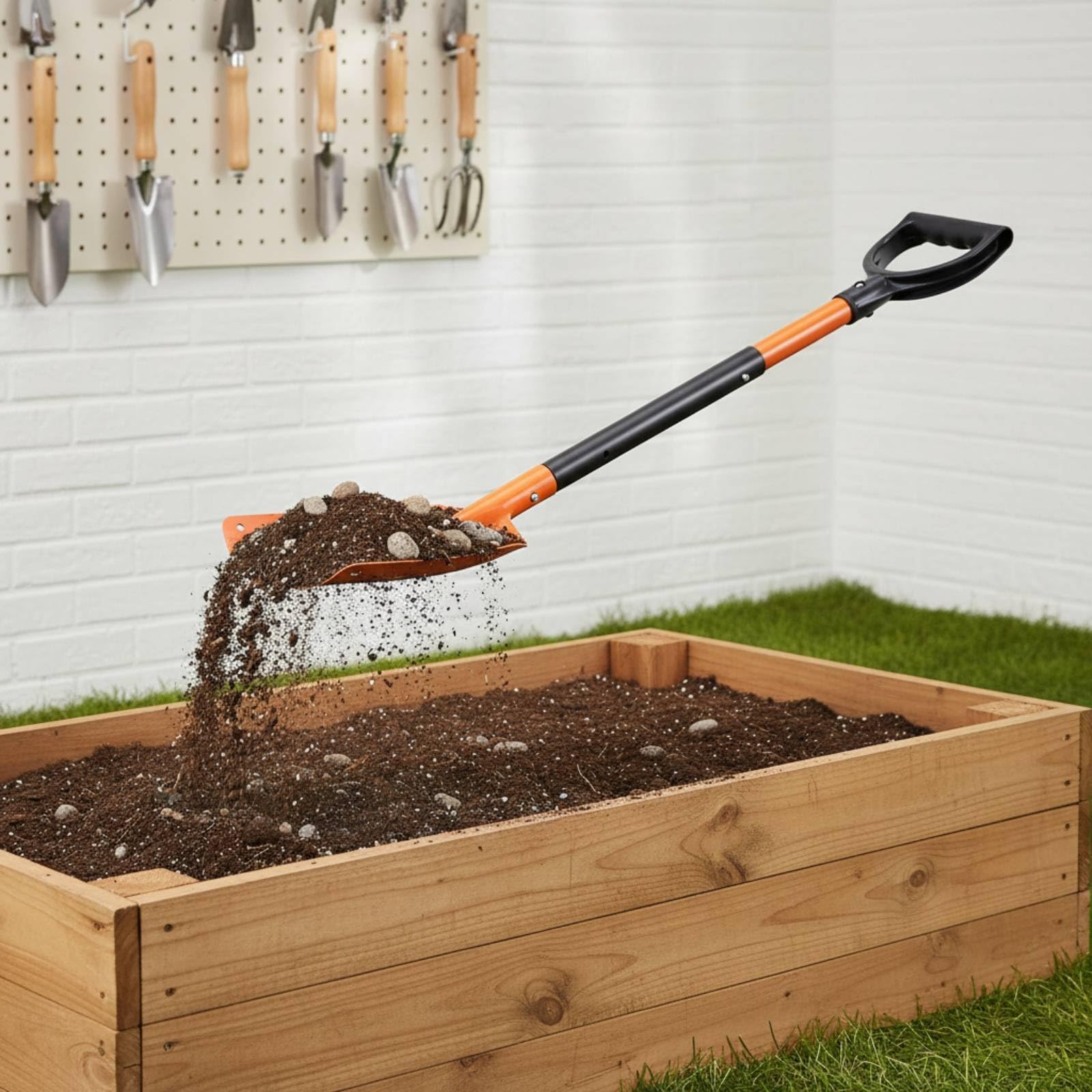 Harilla Paletta Alluminio Forata Pala Giardino Cucchiaio Setaccio Sgranatore in Lega Leggera con Struttura Stabile Monopezzo per Scavare E Filtrare Terreno