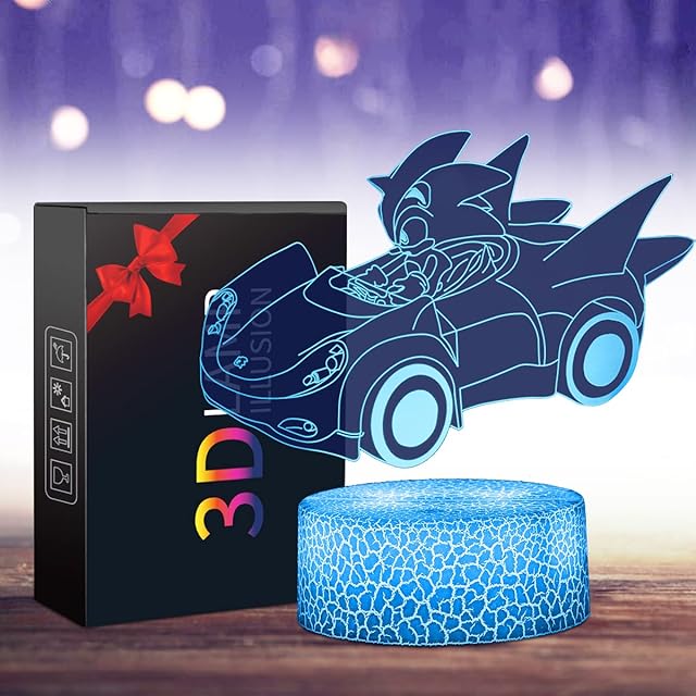 GUOTOPJIA 3D Anime Night Light Toy, Suitable for Children's Room Home Decoration, 16 Color Changes with Remote Control&Touch, Birthday Gifts for Boys and Girls