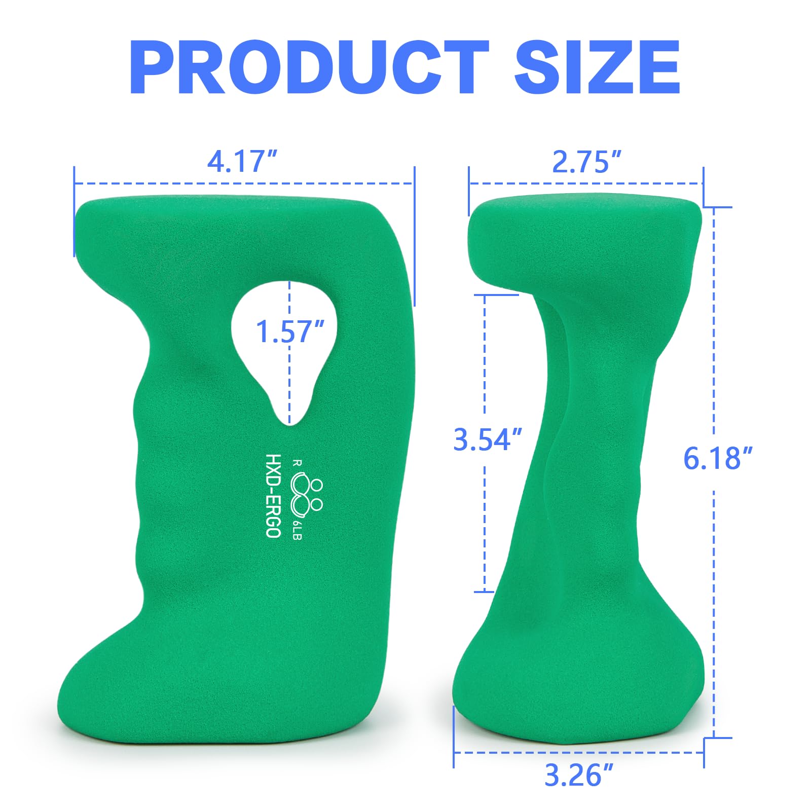 HXD-ERGO Zestaw ergonomicznych hantli, ciężarki do rąk dla kobiet w domu, hantle do uszu, do pilatesu, jogi, joggingu, treningu siłowego