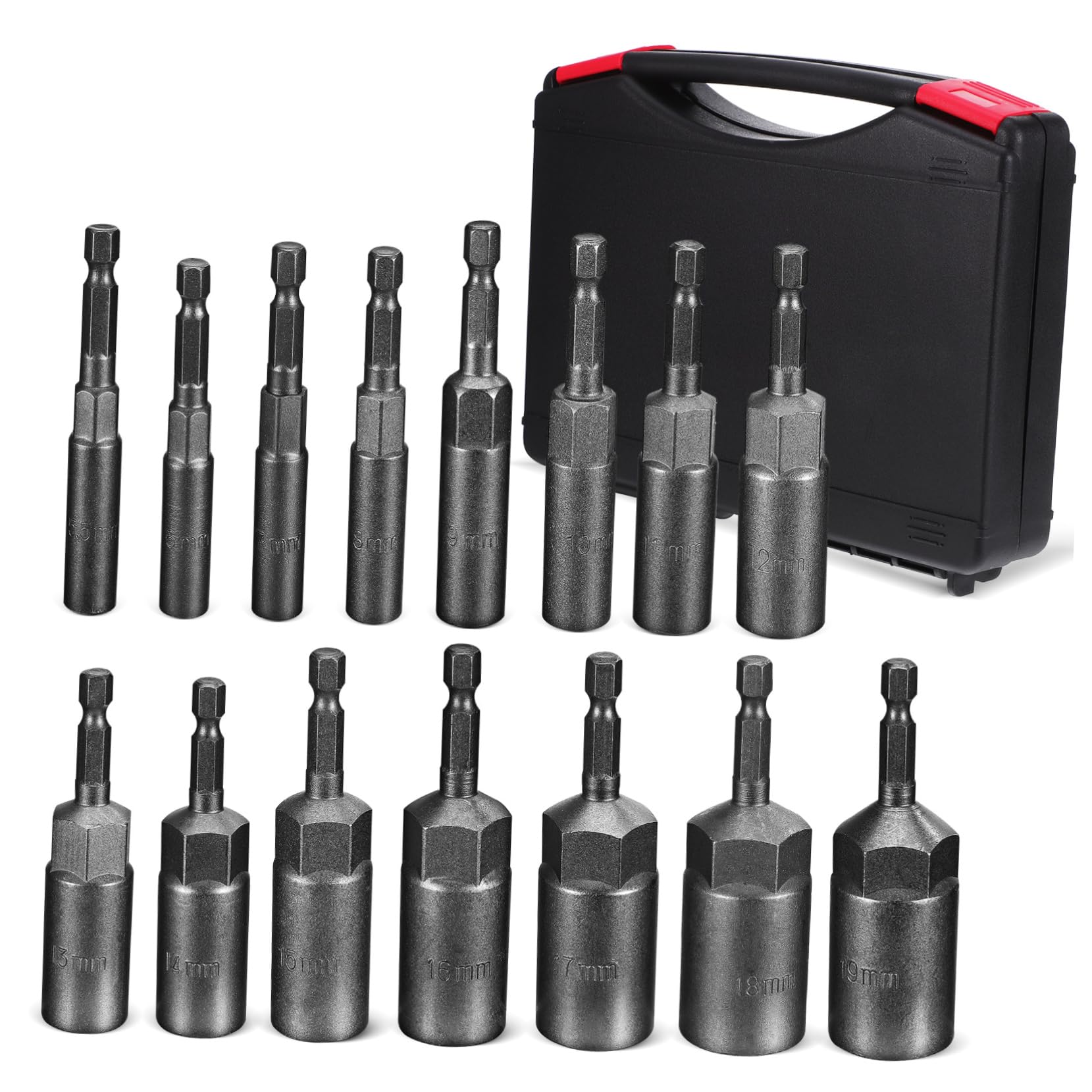 Douilles profondes pour perceuse et kit de bit socket contre les écrous inaccessibles