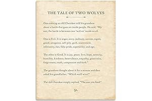 The Tale of Two Wolves Cherokee Poster