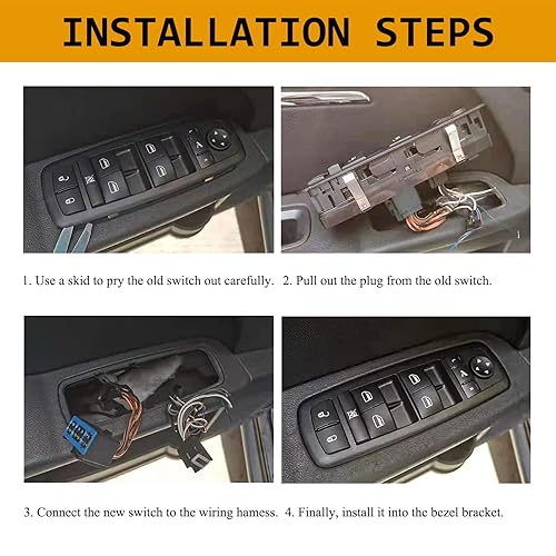 Miniatura 6 de TA-VIGOR Interruptor eléctrico de ventana 93576-2S000, interruptor de ventana lateral del pasajero de repuesto 7 pines compatible con Hyundai Tucson