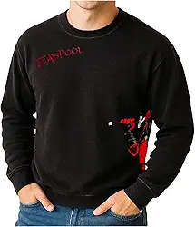 Marvel Moletom masculino Vingadores – O Incrível Homem-Aranha Justiceiro Deadpool Fleece Gola Redonda Moletom Gráfico para Homens