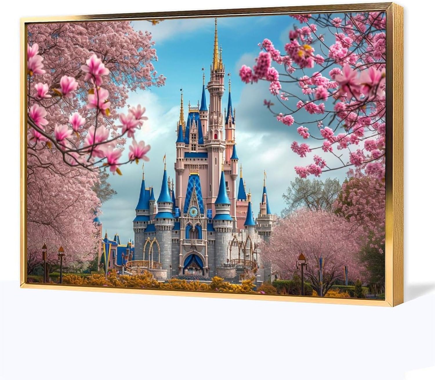 絵画。原画キャンバス F10夜、黒猫が星を抱いて願い事をする Suicat