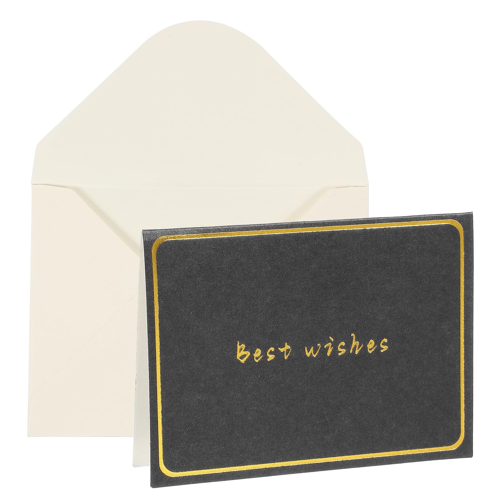 YOKIVE 3x4 Best wishes Cards, 20 Pcs, Black, Small Greeting Card — image 1