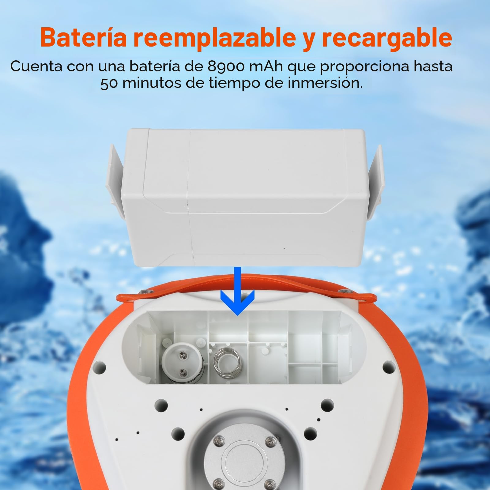 Juego de sistema de buceo recargable, sistema de buceo sin tanque aprobado por aerolíneas con manguera, regulador de respiración de buceo, batería reemplazable, sistema de buceo para buceo