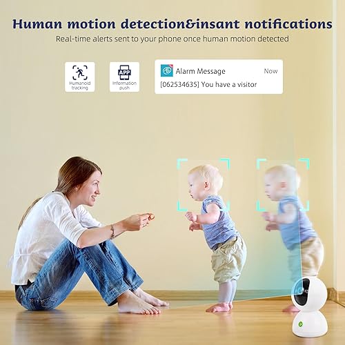 Miniatura 4 de Uniter Cámara de seguridad 2K inalámbrica para exteriores, alimentada por batería, cámara exterior WiFi de 2.4 GHz para puerta delanteragaraje, IP66