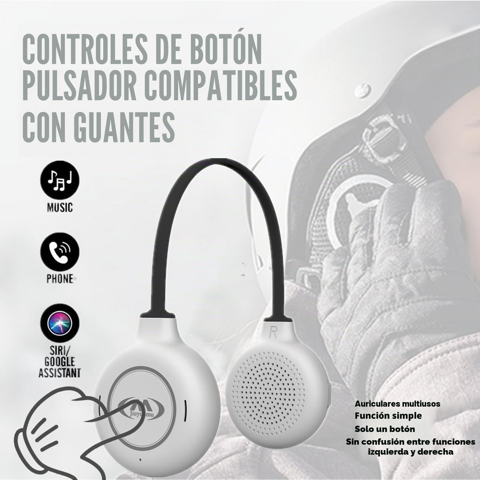 Auriculares para Casco de esquí, Diadema para Correr, Casco para Bicicleta, Altavoces inalámbricos Bluetooth para esquí, Snowboard, Ciclismo de montaña, Casco de Escalada