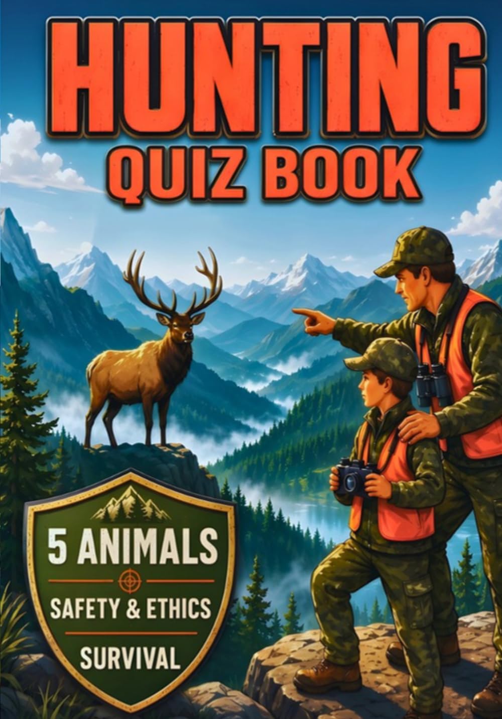 Hunting Quiz Book | 5 ANIMALS, SAFETY & ETHICKS, SURVIVAL: 160 Screen-Free Challenges to Build Skills, Bond with Mentors and Earn Badges (Ages 8-12) (Young Hunter Book Set)