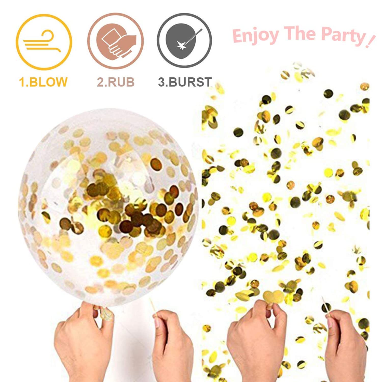 Amazon.com: Black and Gold Balloon Garland Kit, 90Pcs Black and Gold  Confetti Balloons Party Decorations 4 Sizes Black Gold Latex Party Balloons  for Birthday Decorations, New Years, Wedding, Graduation : Home &