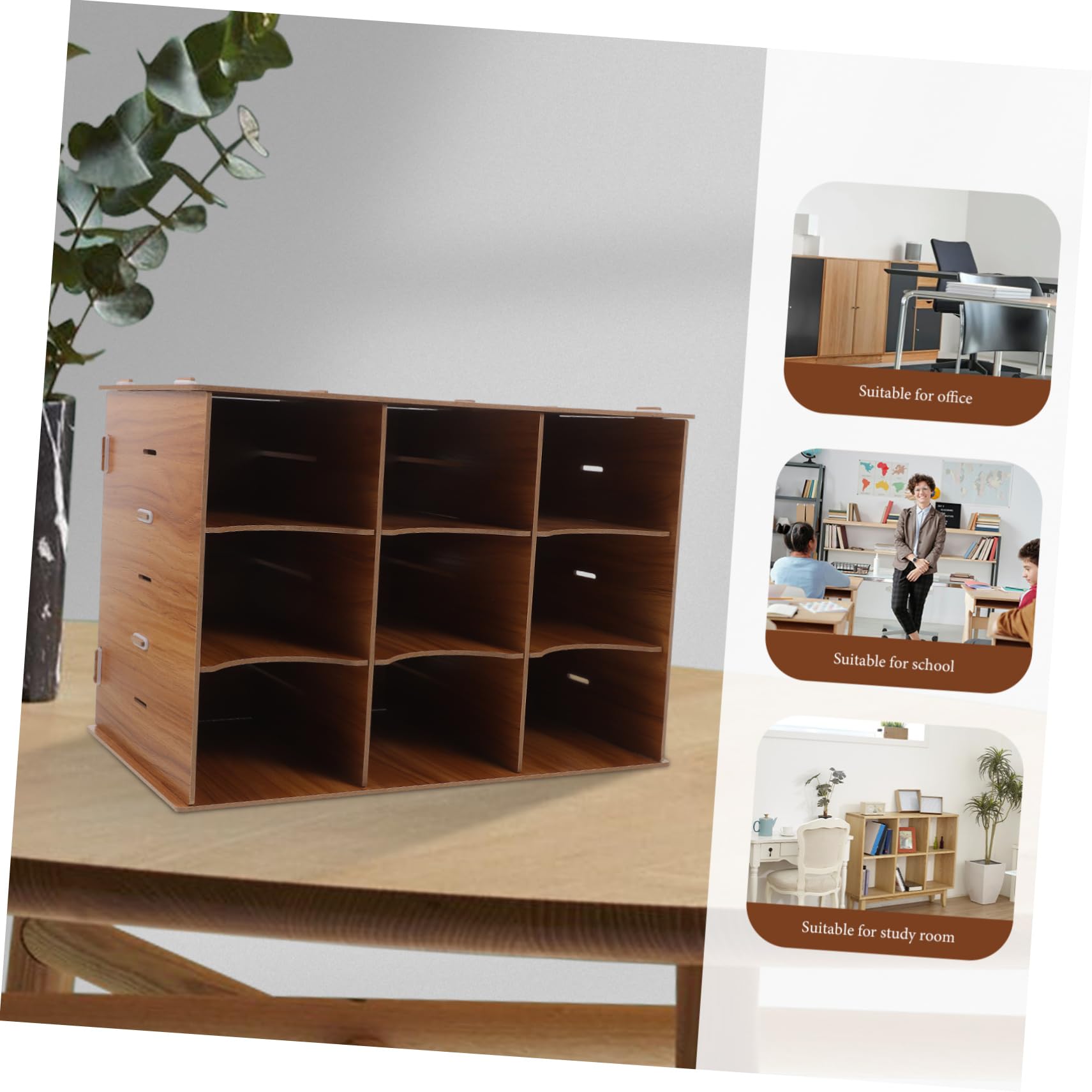 HOMSFOU Soporte De Almacenamiento De Archivos Organizador De Escritorio Caja De Almacenamiento De Archivador De Escritorio
