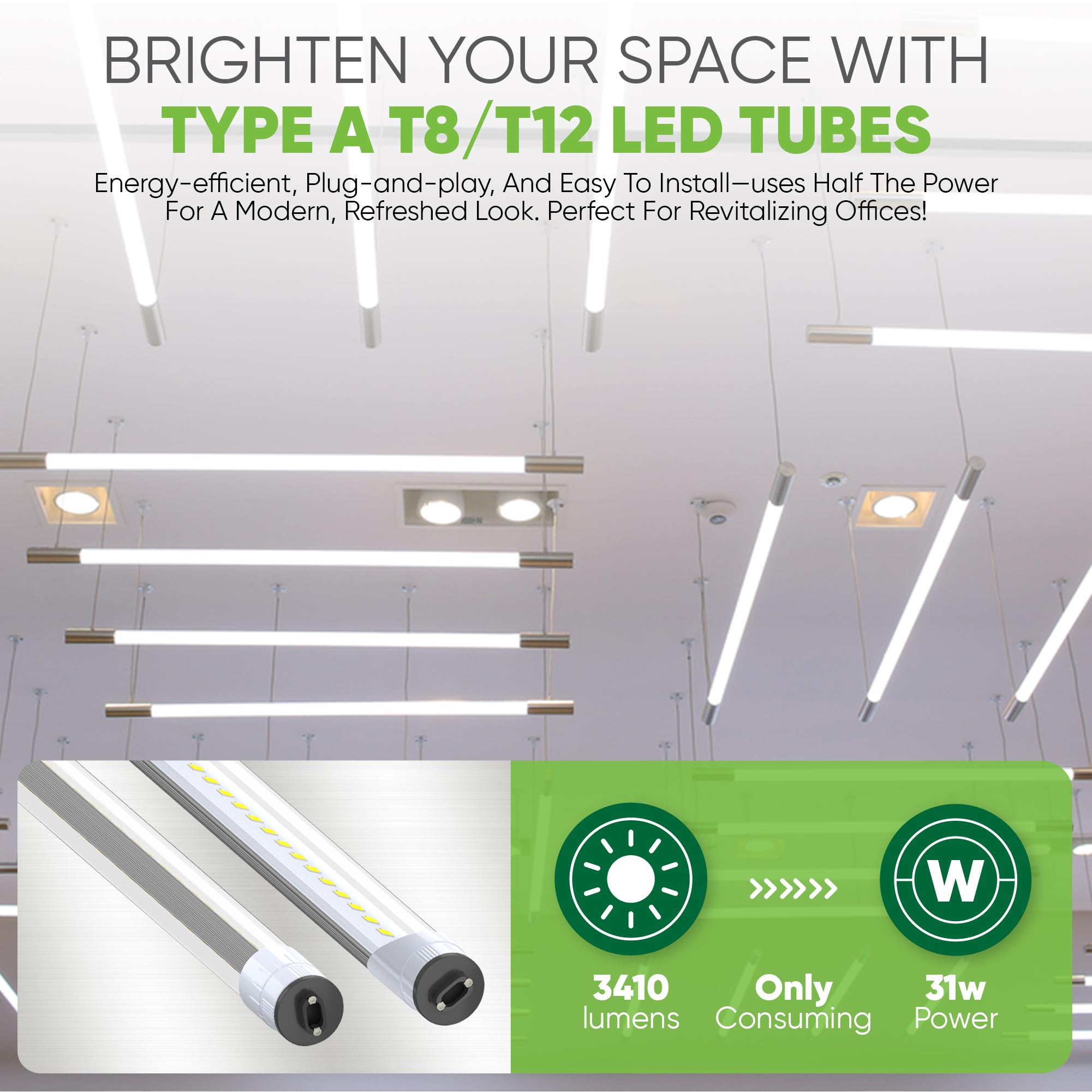NYLL 42 in. R17D T12/HO Type A Plug & Play LED Tube (Single-Sided