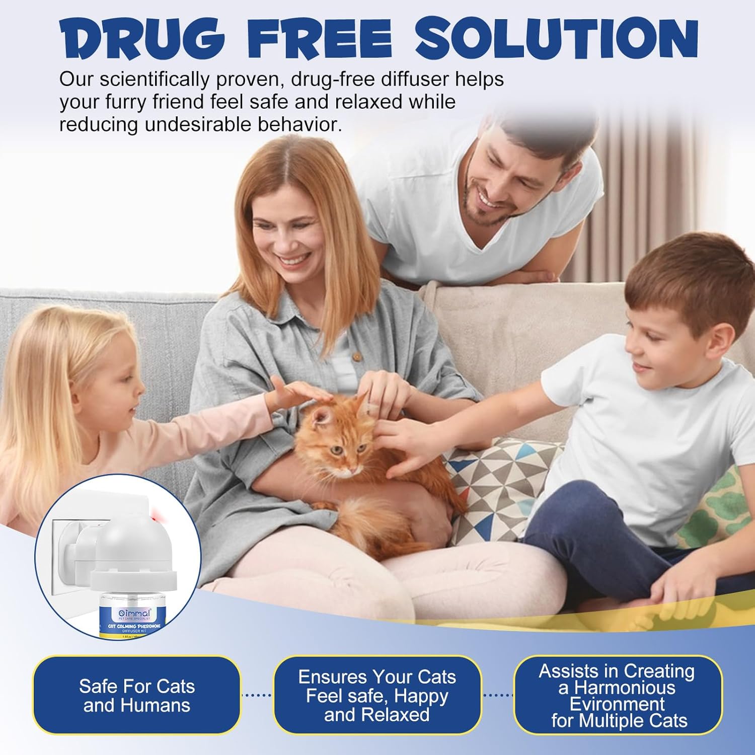 VFjVlVdG Calming Diffuser for Dogs & Cats, Pheromones Diffuser Anxiety Relief Diffuser with 30 Day Refill - Comfort, Calming and Relax Anxious Dog and Other Problematic Behaviors| 48 ml (Cats) 6 71YqF9uSvQL. AC SL1500